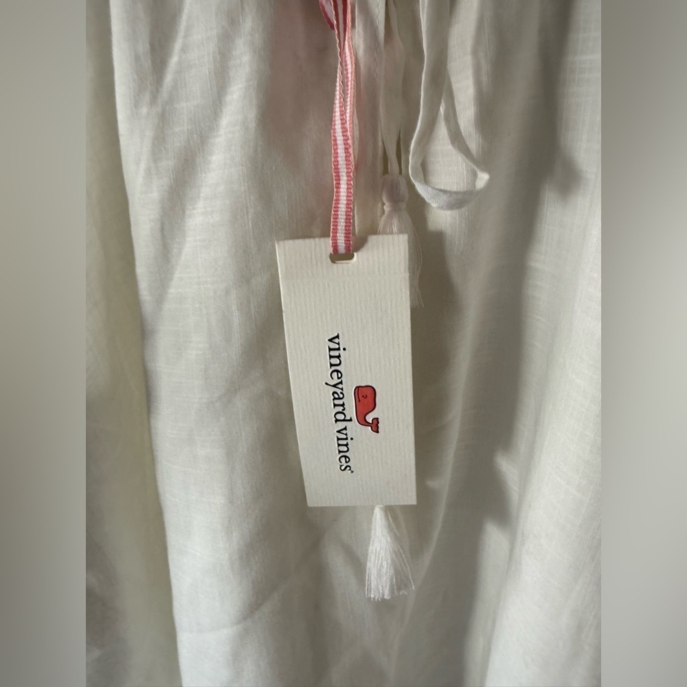 Vineyard Vines White Sleeveless Midi Dress - Picture 8 of 9